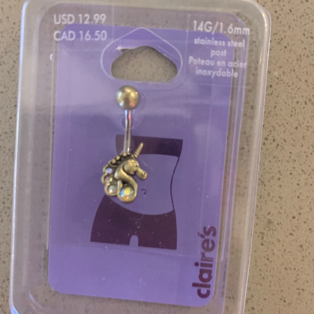 Unicorn Belly Ring 14G/1.6mm NWT